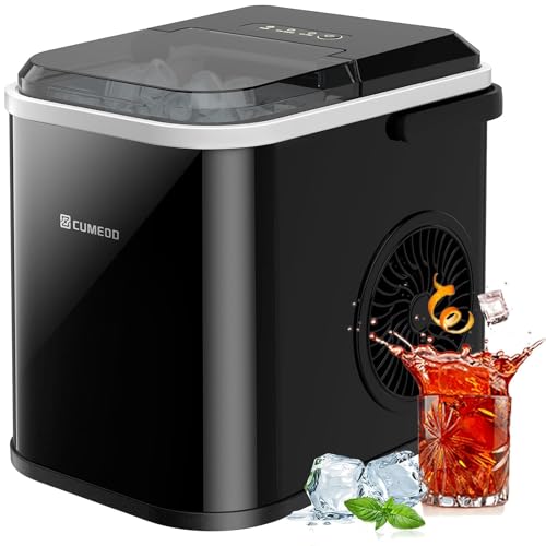 Entdecke die leistungsstarke Eiswürfelmaschine - 120W, 8 Eiswürfel in 8-10 Minuten, 12kg/24h, mit LED Display, Infrarotsensor & Selbstreinigungsfunktion!